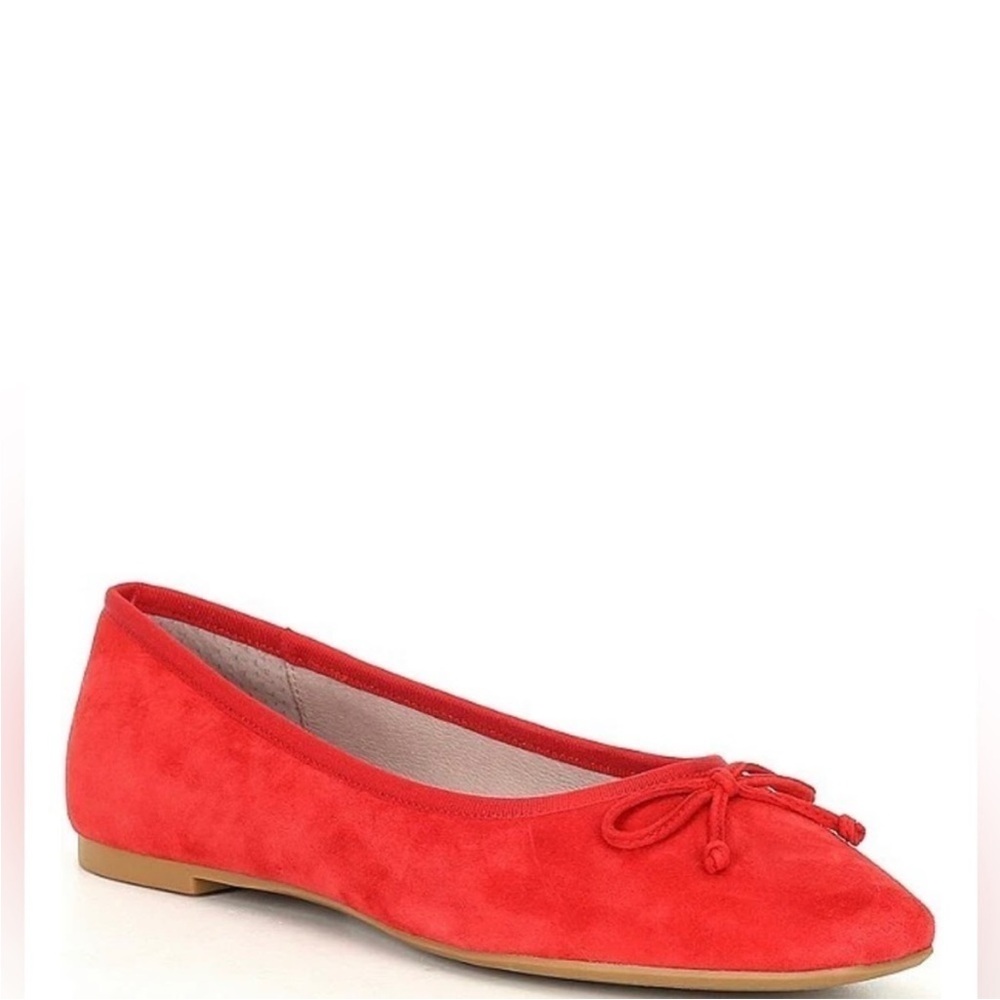 Deltan Red Suede Ballet Flats